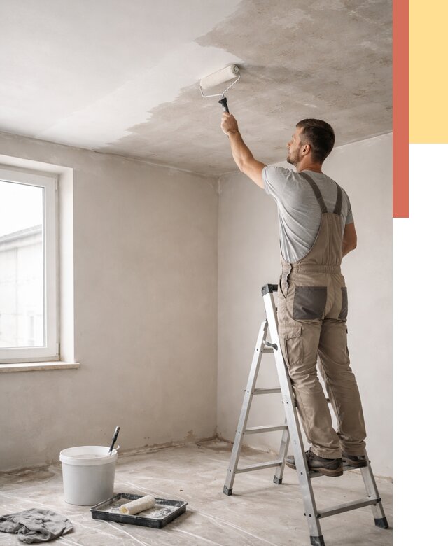 Грунтовка потолка в Великом Устюге от 2545 руб. — быстро и недорого | ОТДЕЛОЧНИК-Влс