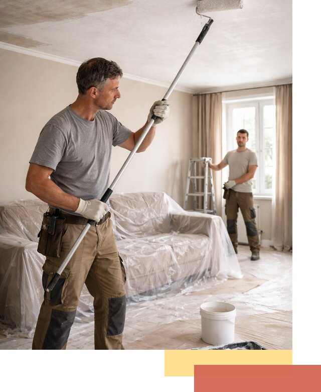 Грунтовка потолка в Великом Устюге — подготовка под покраску и отделку