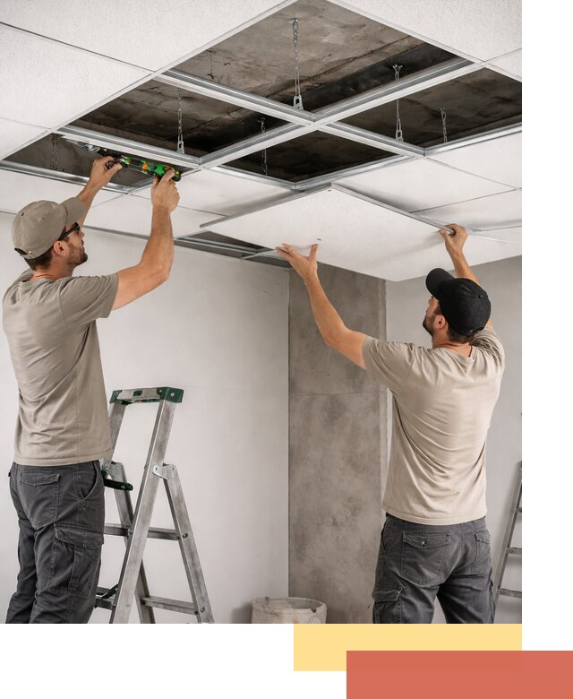 Монтаж потолка Армстронг под ключ в Великом Устюге