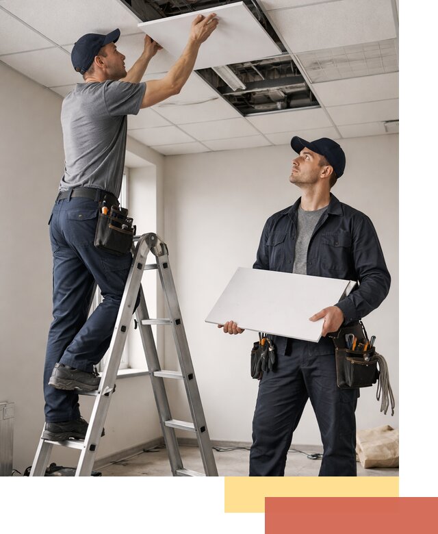 Обслуживание подвесного потолка в Великом Устюге — ремонт и чистка