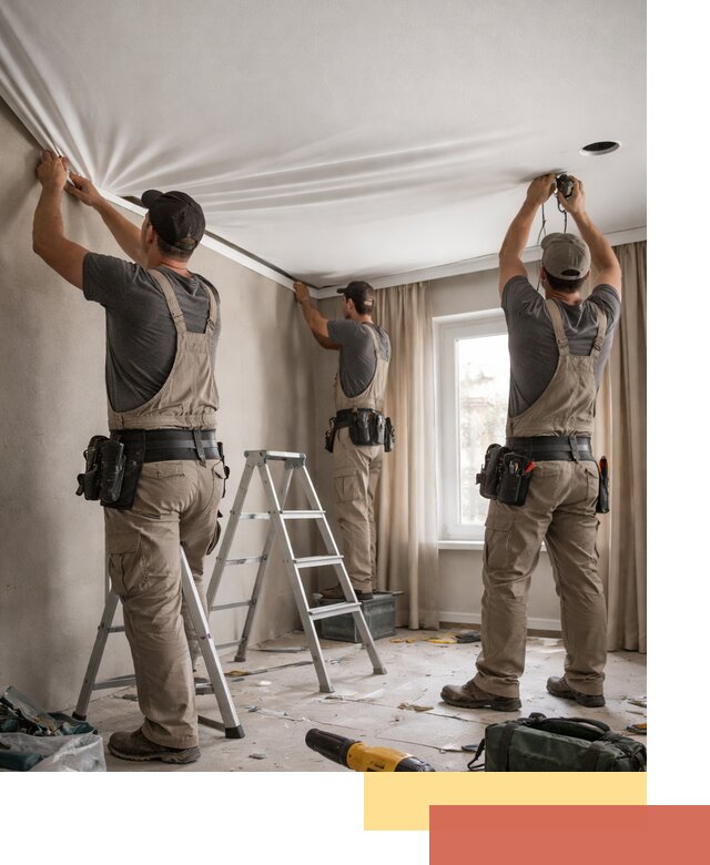 Монтаж матового натяжного потолка в Великом Устюге качественно и быстро