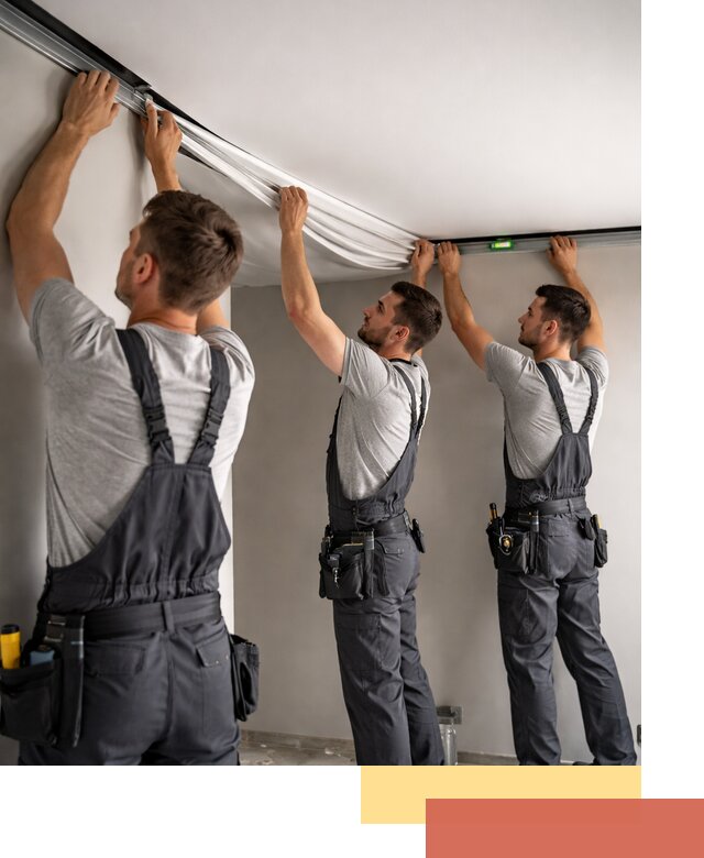 Теневые натяжные потолки в Великом Устюге: монтаж и отделка быстро и качественно