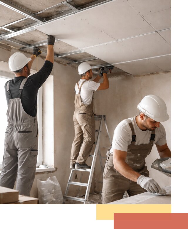 Одноуровневый потолок из гипсокартона в Великом Устюге — монтаж и отделка