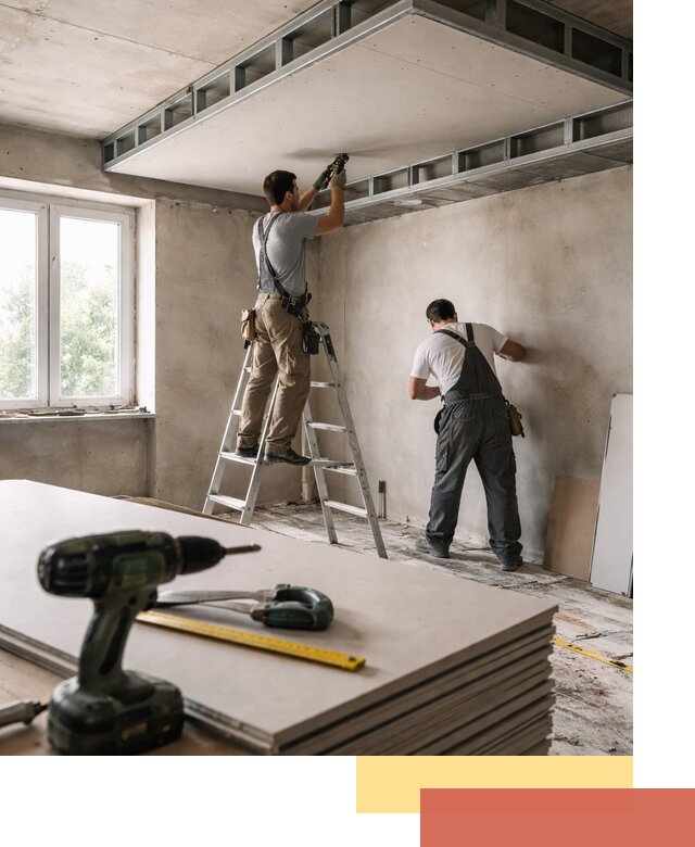 Двухуровневый потолок из гипсокартона в Великом Устюге