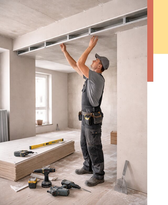 Потолок из гипсокартона с нишей в Великом Устюге от 1272 руб. под ключ | ОТДЕЛОЧНИК-Влс