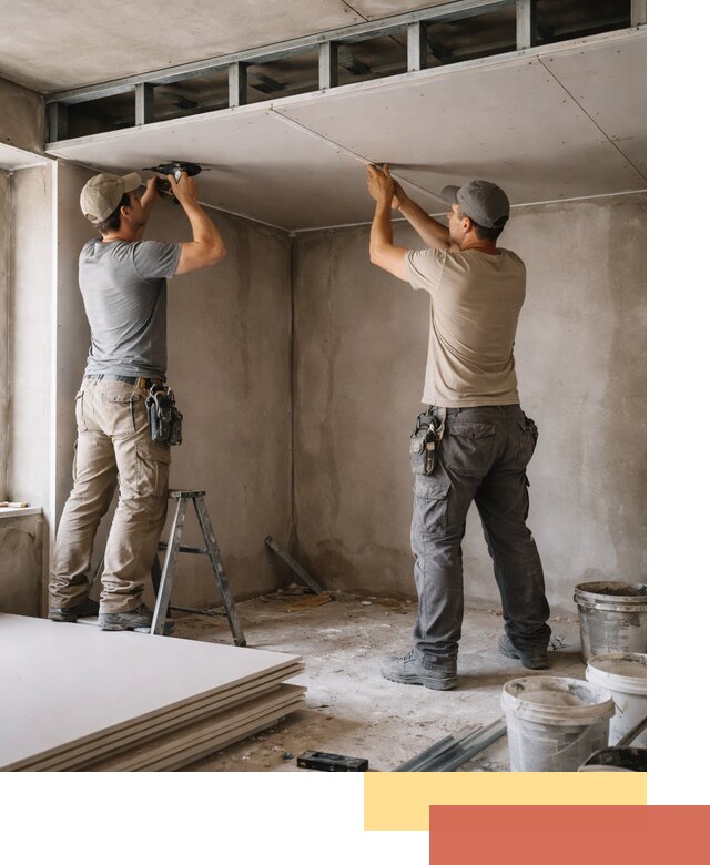 Короб из гипсокартона на потолке под ключ в Великом Устюге