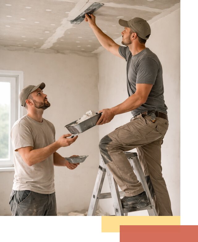 Шпаклевка потолка из гипсокартона в Великом Устюге качественно и быстро