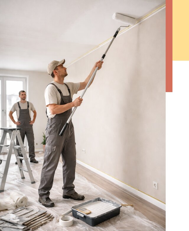 Покраска потолка из гипсокартона в Великом Устюге от 4581 руб./м2 — услуги под ключ | ОТДЕЛОЧНИК-Влс