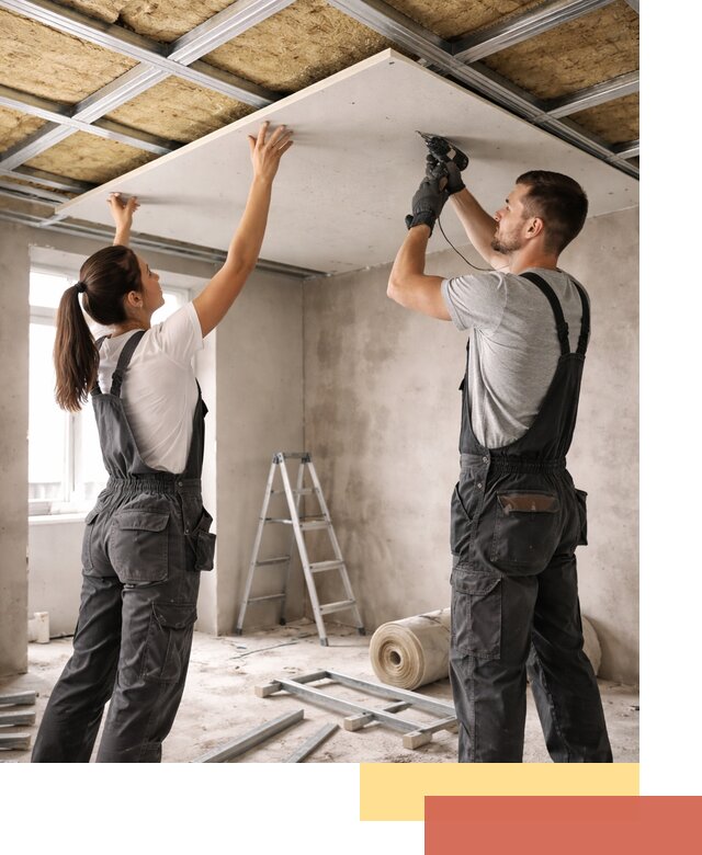 Звукоизоляция потолка из ГКЛ в Великом Устюге профессионально и надежно