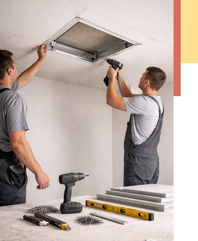 Установка люка в потолок ГКЛ в Великом Устюге от 2545 руб. под ключ | ОТДЕЛОЧНИК-Влс