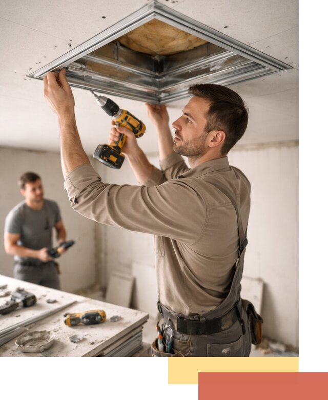 Монтаж люка в потолок из ГКЛ в Великом Устюге