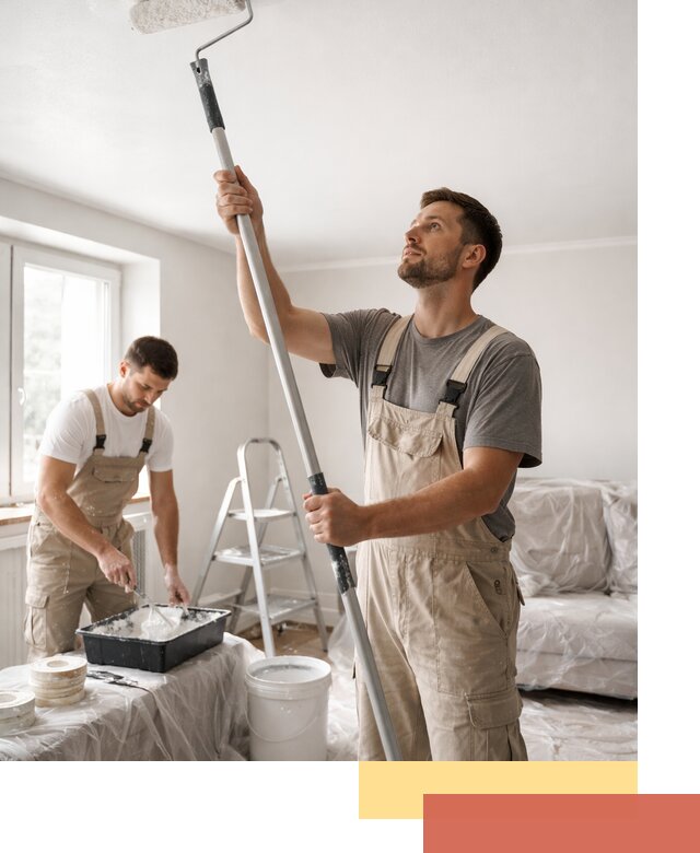 Покраска потолка водоэмульсионной краской в Великом Устюге