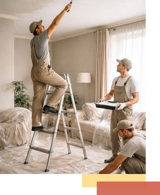 Покраска потолков акриловой краской в Великом Устюге качественно и быстро