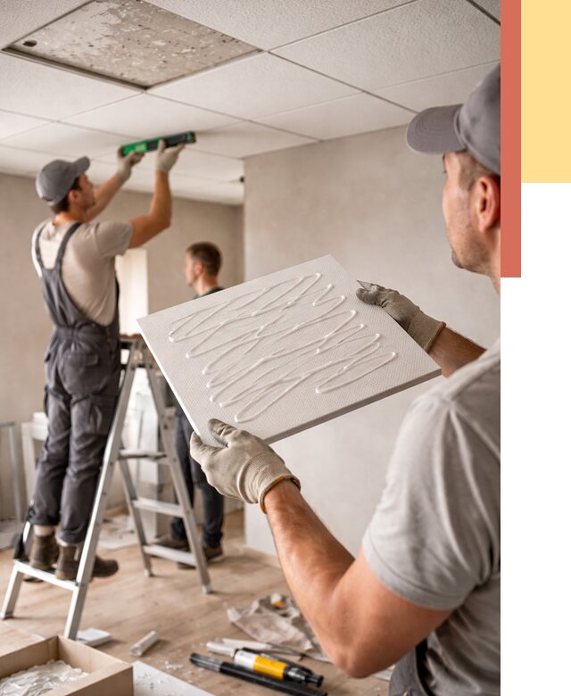 Монтаж потолочной плитки в Великом Устюге от 4581 руб. — быстро и недорого | ОТДЕЛОЧНИК-Влс