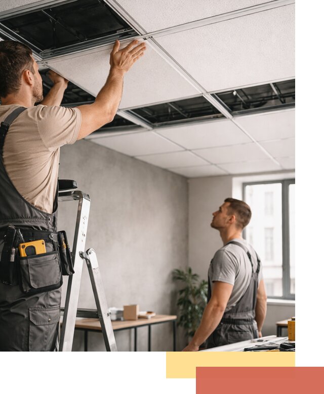 Монтаж потолочной плитки в Великом Устюге качественно и в срок