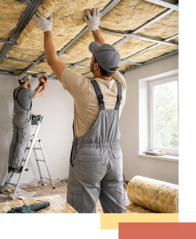 Утепление потолка под ключ в Великом Устюге качественно и быстро