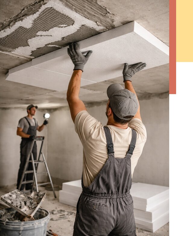 Утепление потолка пенопластом в Великом Устюге от 4581 руб/м2 — недорого и быстро | ОТДЕЛОЧНИК-Влс