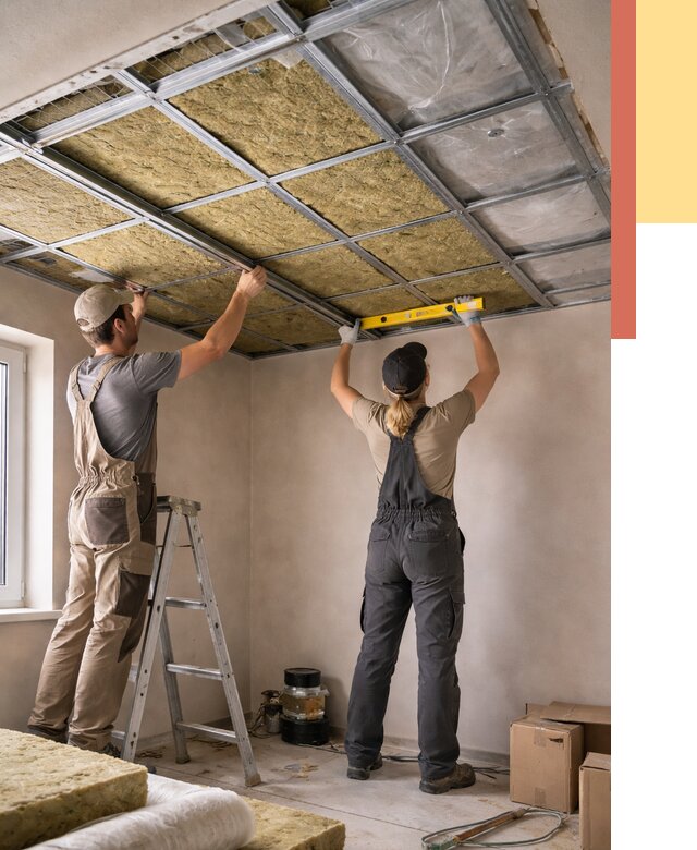 Шумоизоляция потолка в Великом Устюге от 1272 руб. под ключ — услуги ОТДЕЛОЧНИК-Влс