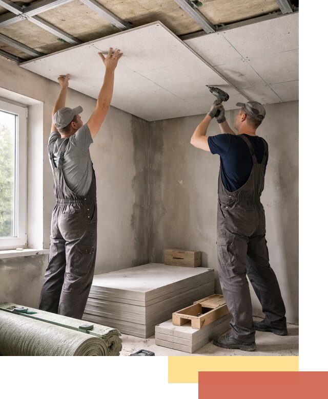 Шумоизоляция потолка панелями ЗИПС в Великом Устюге